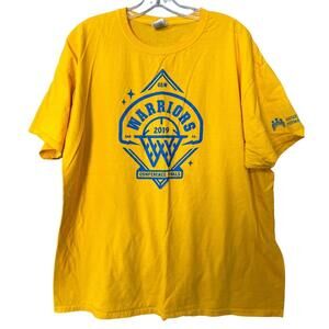 Golden State Warriors Nba Tshirt Adult Gold 2019 Conference Finals Basketball